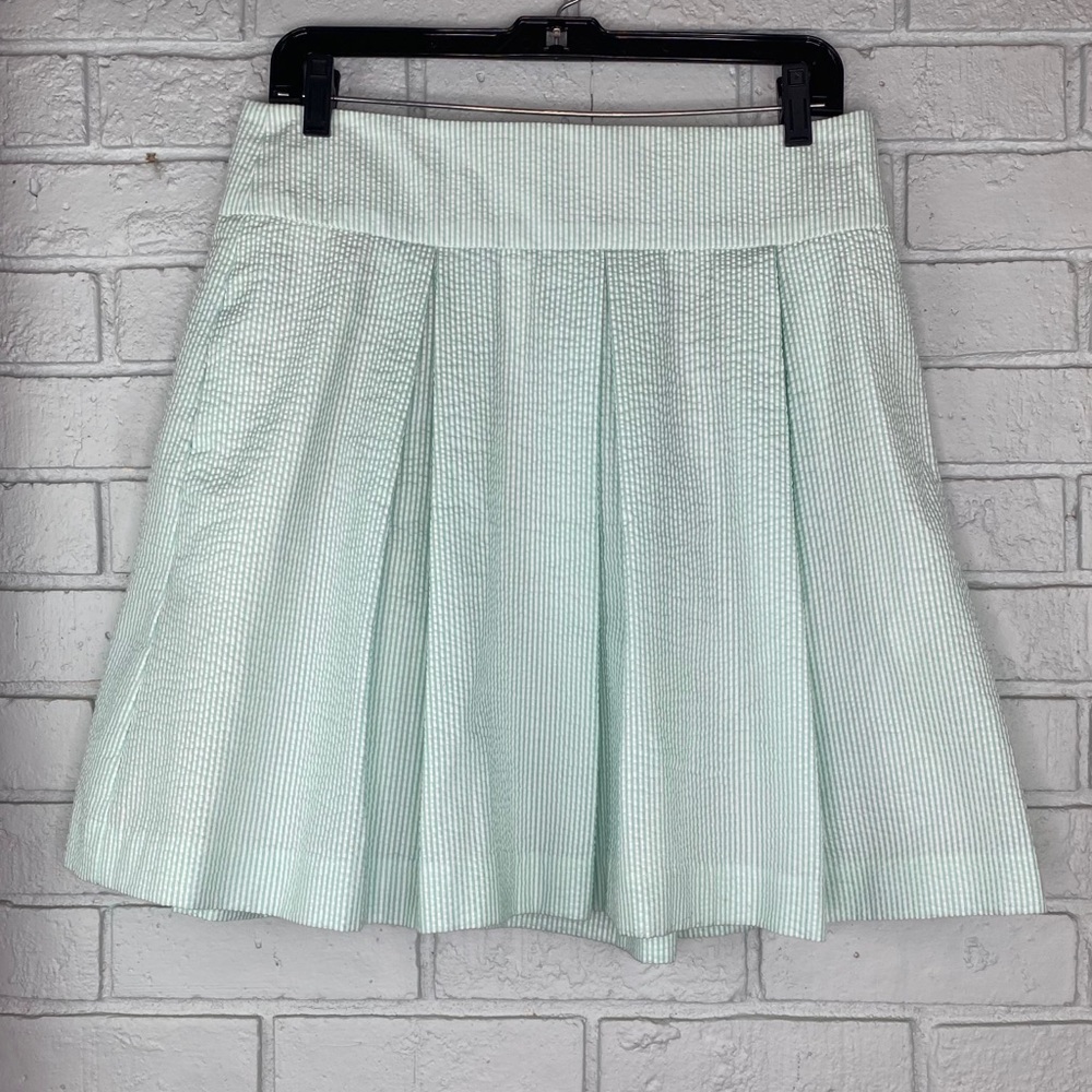Lauren James Seersucker Skirt Size Large Like New